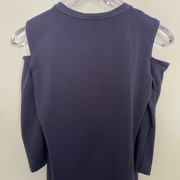 French Connection Women's Navy Cold Shoulder Stretchy Bodycon Dress - Size 8 - Picture 5 of 7